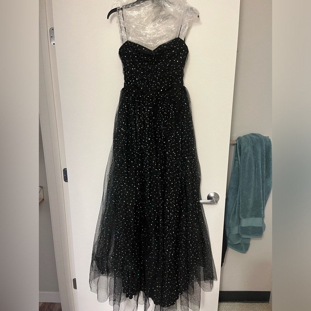 Black Sequin Ballgown Prom Dress